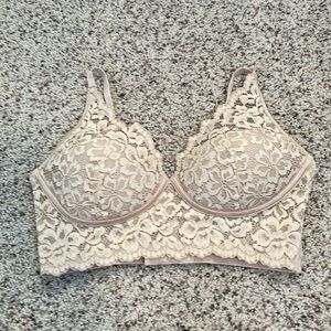 MAIDENFORM 34C lace bralette nude